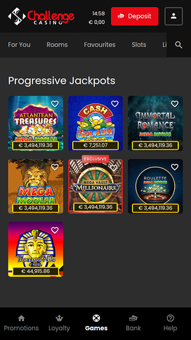 Challenge Casino Jackpot Mobile