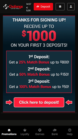 Challenge Casino Promotions Mobile