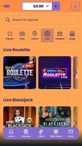 Cheeky Casino Live Dealer Mobile