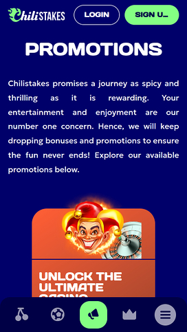ChiliStakes Casino Mobile Promotions