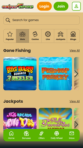 Chilli Spins Casino Mobile Games
