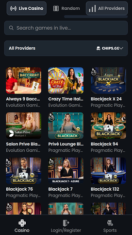 Chips.GG Casino Mobile Live Dealer