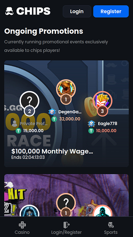 Chips.GG Casino Mobile Promotions