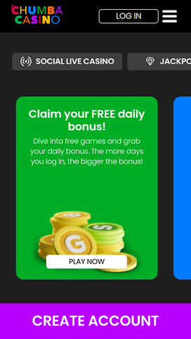 Chumba Casino Homepage Mobile