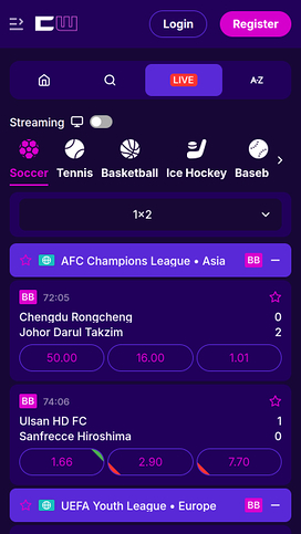 CipherWins Casino Live Sports Mobile