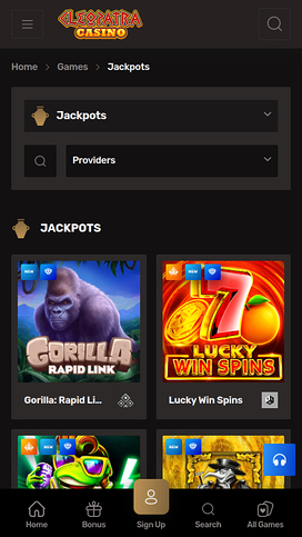 Cleopatra Casino Jackpot Mobile