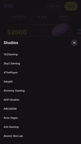 Cloudbet Casino Game Developers Mobile