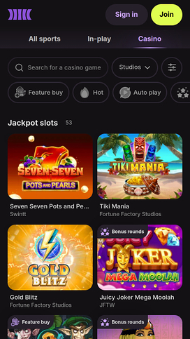 Cloudbet Casino Jackpot Mobile