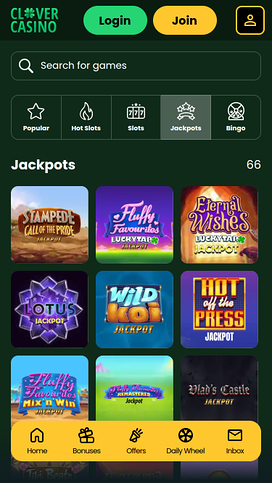 Clover Casino Jackpot Mobile