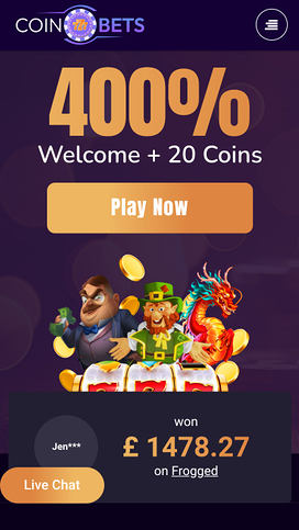 CoinBets777 Casino Homepage Mobile