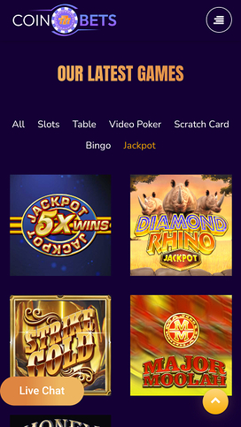 CoinBets777 Casino Jackpot Mobile