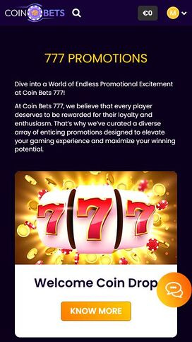 CoinBets777 Casino Mobile Image Promotions