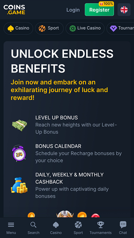 Coins Game Casino Promotions Mobile