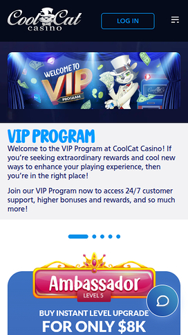 Cool Cat Casino Mobile VIP Program