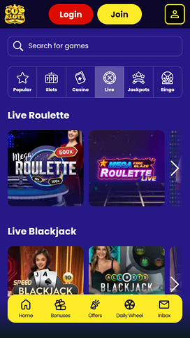 Cop Slots Casino Live Dealer Mobile