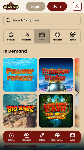 Cozino Casino Games Mobile