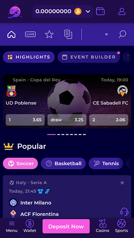 Crashino Live Sports Mobile