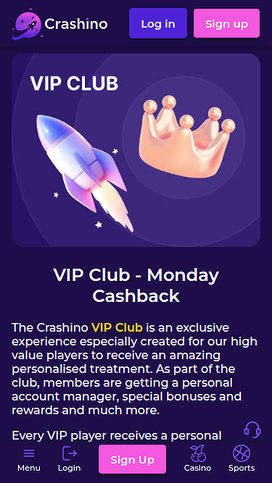 Crashino Mobile VIP Program