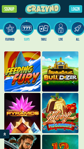 Crazyno Casino Games Mobile