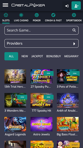 Cristal Poker Casino Games Mobile