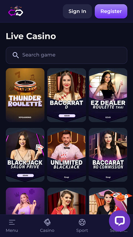 Crypto Games Live Dealer Mobile