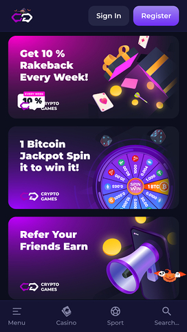 Crypto Games Promotions Mobile