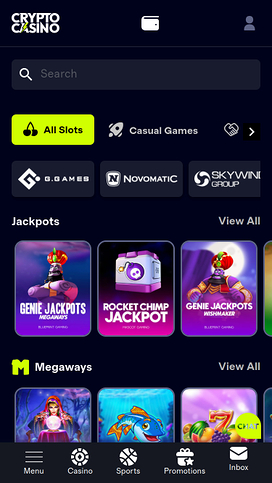 Cryptocasino.com Games Mobile
