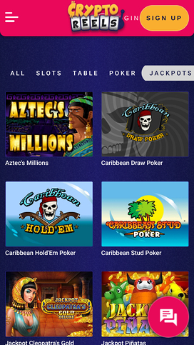CryptoReels Mobile Jackpot