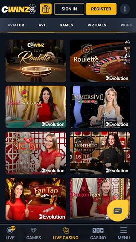 CWinz Mobile Image Live Dealer