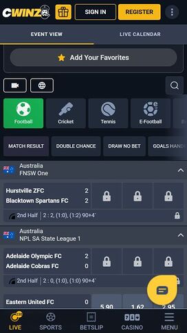 CWinz Mobile Live Sports