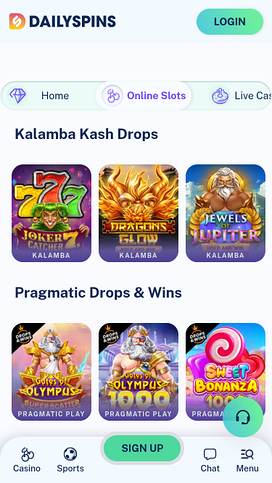 DailySpins Casino Games Mobile