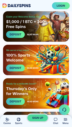 DailySpins Casino Promotions Mobile