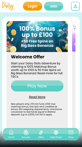 Daisy Slots Promotions Mobile