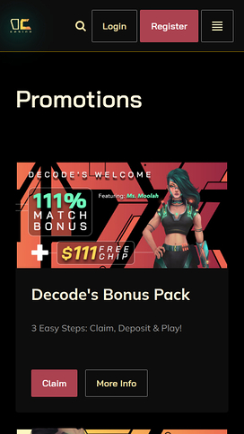 Decode Casino Mobile Promotions