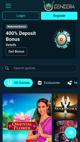 Dendera Casino Homepage Mobile
