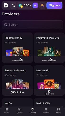 Dexsport Casino Mobile Image Game Developers