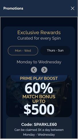 Diamond Reels Casino Mobile Image Promotions