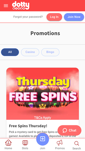 Dotty Bingo Promotions Mobile