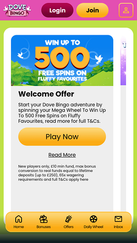 Dove Bingo Casino Promotions Mobile