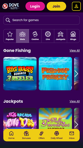 Dove Slots Casino Games Mobile