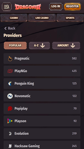 Dragonia Casino Game Developers Mobile