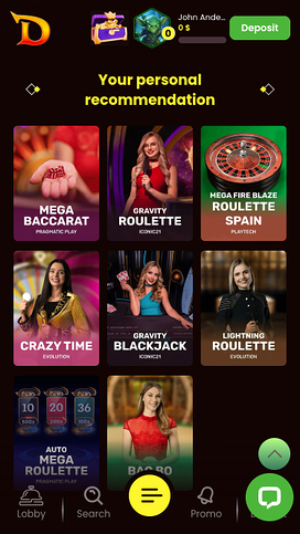 Casino móvil DragonSlots con crupier en vivo