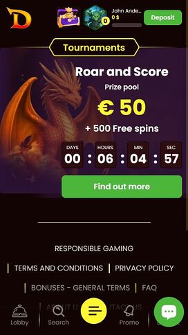 Torneos móviles del casino DragonSlots
