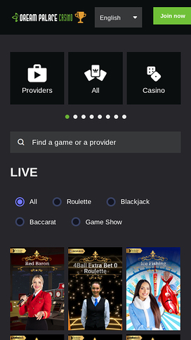 Dream Palace Casino Live Dealer Mobile