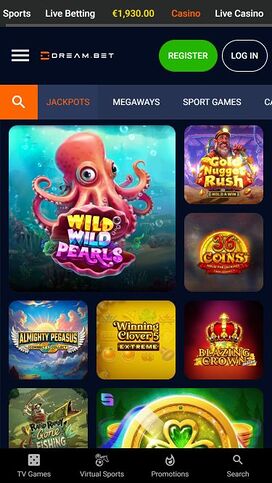 Imagen móvil del jackpot de Dream.bet