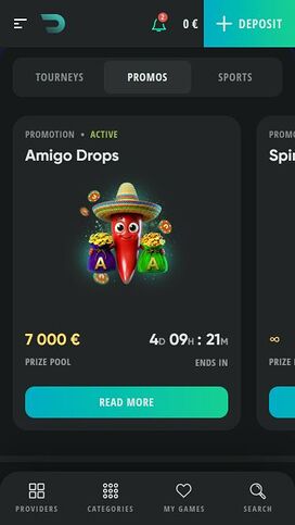 Promociones de imágenes móviles de Drip Casino