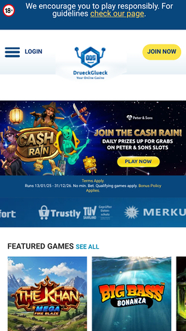 DrueckGlueck Casino Homepage Mobile