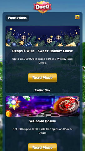 Duelz Casino Promotions Mobile