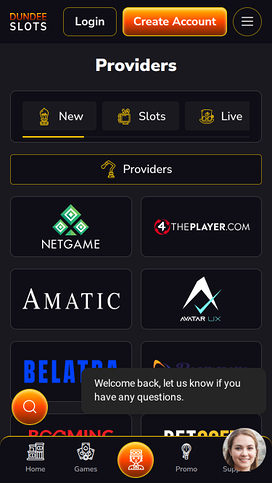 Dundeeslots Casino Game Developers Mobile