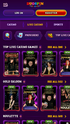 Duospin Casino Live Dealer Mobile